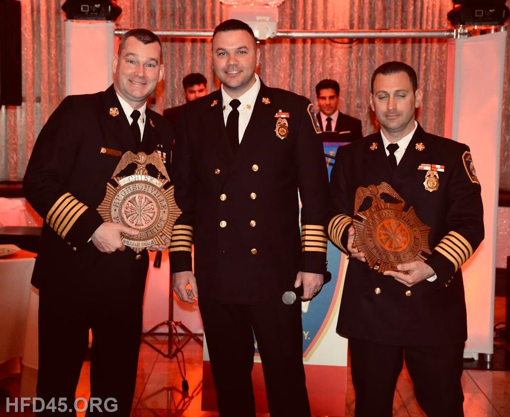 At the conclusion of the ceremony, Past Chief Justin Jerrick thanked the Officers and Members of the Hughsonville FD for their service to our organization and community. Past Chief Jerrick also presented current Chief of Department Paul Rogers and District Duty Captain William Beale with each a gift for serving as his Command Staff for the last three years. 